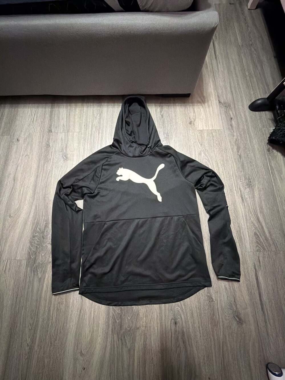Puma Men's Train Pwr Fleece Black Hoodie Size Medium